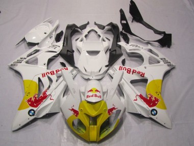 Gelb Weiß Red Bull BMW S1000RR 09-14 Motorrad Verkleidungen