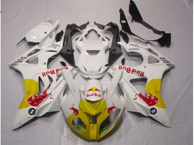 Gelb Weiß Red Bull BMW S1000RR 09-14 Motorrad Verkleidungen Gelb Weiß Red Bull BMW S1000RR 09-14 Motorrad Verkleidungen