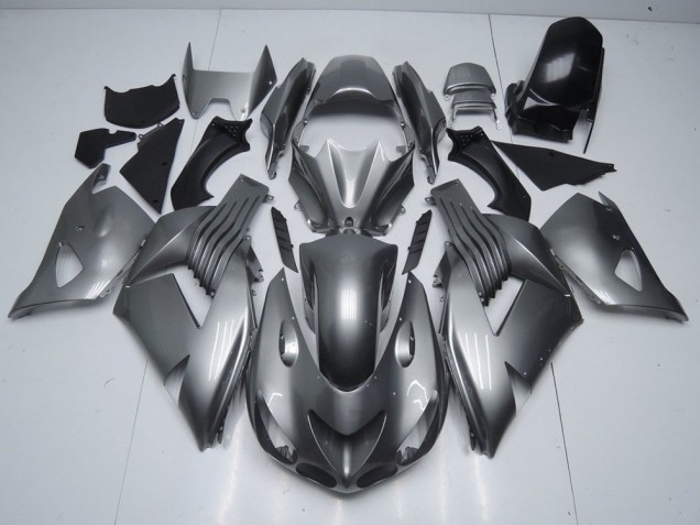 Glänzend Grau Kawasaki ZX14R ZZR 1400 06-11 Motorrad Verkleidungen