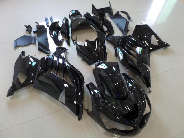 Glänzend Schwarz Kawasaki ZX14R ZZR 1400 12-21 Motorrad Verkleidungen Glänzend Schwarz Kawasaki ZX14R ZZR 1400 12-21 Motorrad Verkleidungen