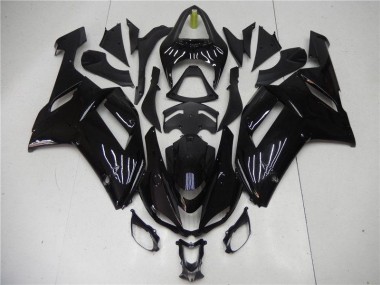 Glänzend Schwarz Kawasaki ZX6R 07-08 Motorrad Verkleidung