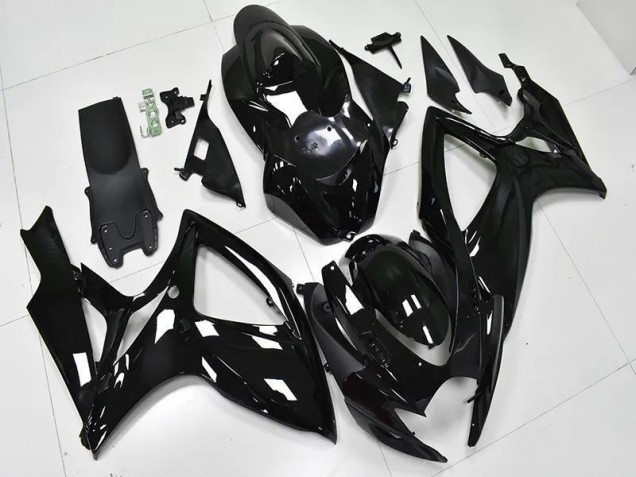 Glänzend Schwarz Suzuki GSXR 600 / 750 K6 06-07 Motorrad Verkleidungen