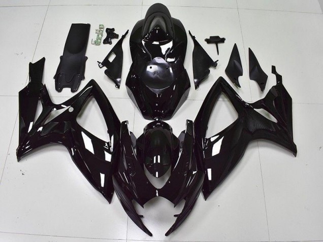 Glänzend Schwarz Suzuki GSXR 600 / 750 K6 06-07 Motorrad Verkleidungen