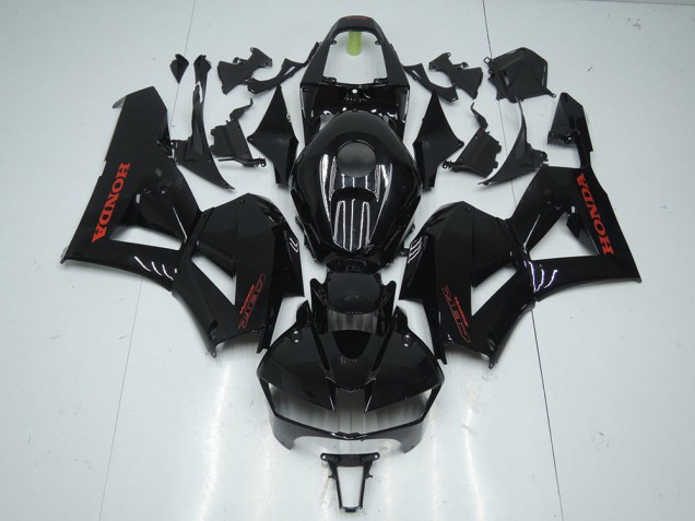 Glänzend Schwarz mit rotem Aufkleber Honda CBR 600 RR 13-21 Motorrad Verkleidungen Glänzend Schwarz mit rotem Aufkleber Honda CBR 600 RR 13-21 Motorrad Verkleidungen