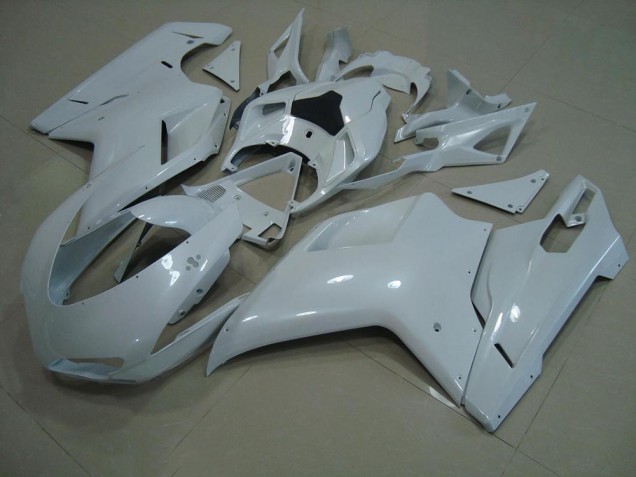 Glänzend Weiß Ducati 848 1098 1198 07-14 Motorrad Verkleidungen Glänzend Weiß Ducati 848 1098 1198 07-14 Motorrad Verkleidungen