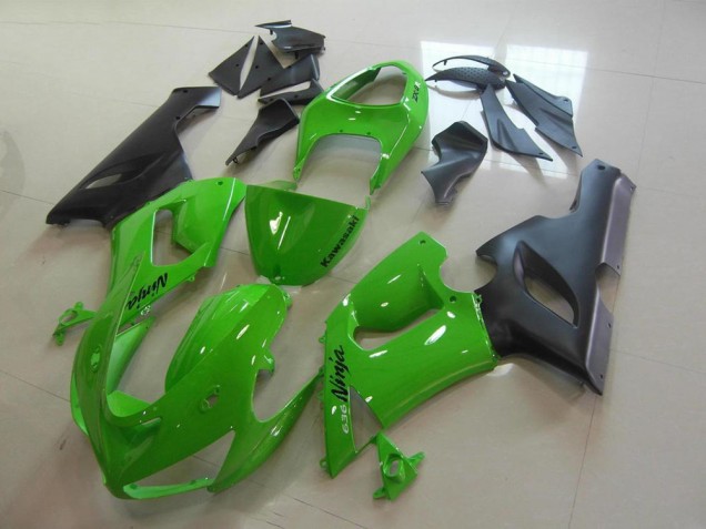 Grün Kawasaki ZX6R 05-06 Motorrad Verkleidungen Komplett Sets