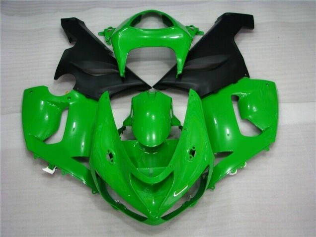 Grün Matt schwarz Kawasaki ZX6R 05-06 Motorrad Verkleidungen