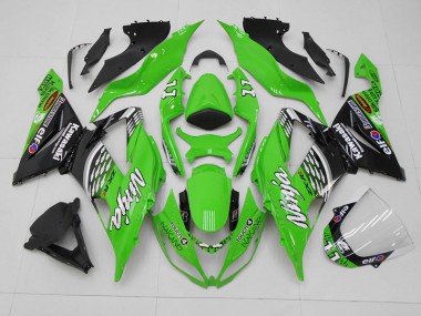 Grün Schwarz 11 Kawasaki ZX6R 13-18 Motorrad Verkleidungen