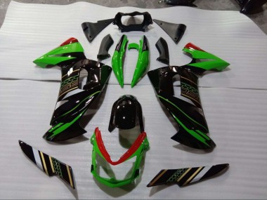 Grün Schwarz Kawasaki EX650 06-08 Motorrad Verkleidungen