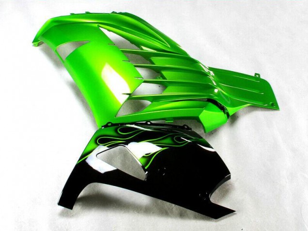 Grün Schwarz Kawasaki ZX14R ZZR 1400 12-21 Motorrad Verkleidungen Grün Schwarz Kawasaki ZX14R ZZR 1400 12-21 Motorrad Verkleidungen