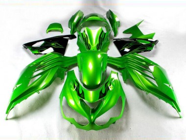 Grün Schwarz Kawasaki ZX14R ZZR 1400 12-21 Motorrad Verkleidungen