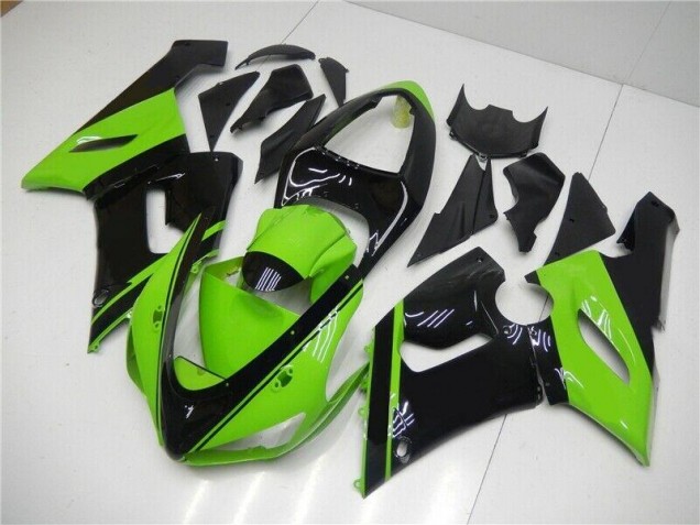 Grün Schwarz Kawasaki ZX6R 05-06 Motorrad Verkleidung Grün Schwarz Kawasaki ZX6R 05-06 Motorrad Verkleidung