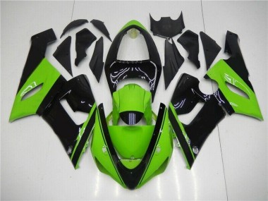 Grün Schwarz Kawasaki ZX6R 05-06 Motorrad Verkleidung