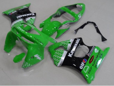 Grün Schwarz Kawasaki ZX6R 98-99 Motorrad Verkleidungen