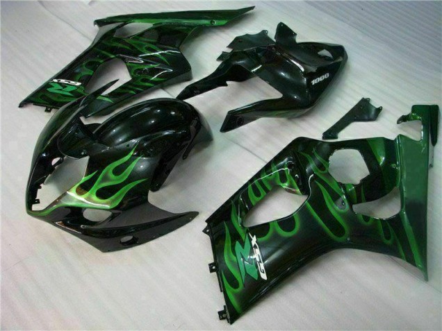 Grün Schwarz Suzuki GSXR 1000 K3 03-04 Motorrad Verkleidungen