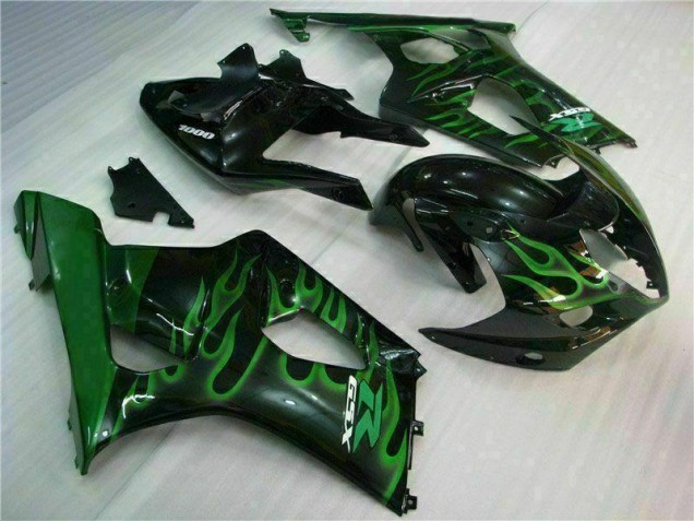 Grün Schwarz Suzuki GSXR 1000 K3 03-04 Motorrad Verkleidungen