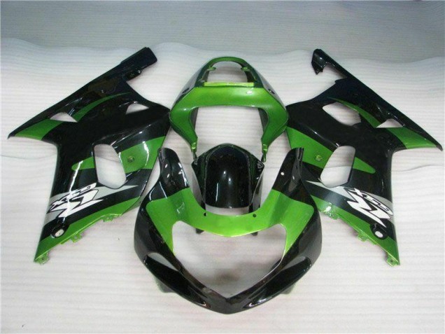 Grün Schwarz Suzuki GSXR 600 / 750 K1 K2 K3 01-03 Motorrad Verkleidungen Grün Schwarz Suzuki GSXR 600 / 750 K1 K2 K3 01-03 Motorrad Verkleidungen