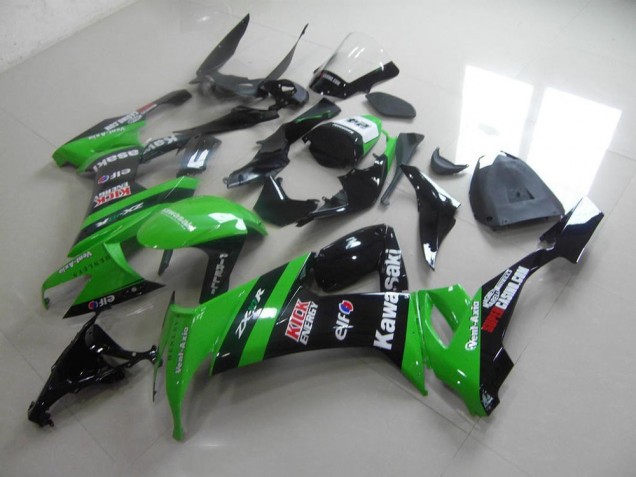 Grün Schwarzer Kick Kawasaki ZX10R 08-10 Motorrad Verkleidungen Grün Schwarzer Kick Kawasaki ZX10R 08-10 Motorrad Verkleidungen
