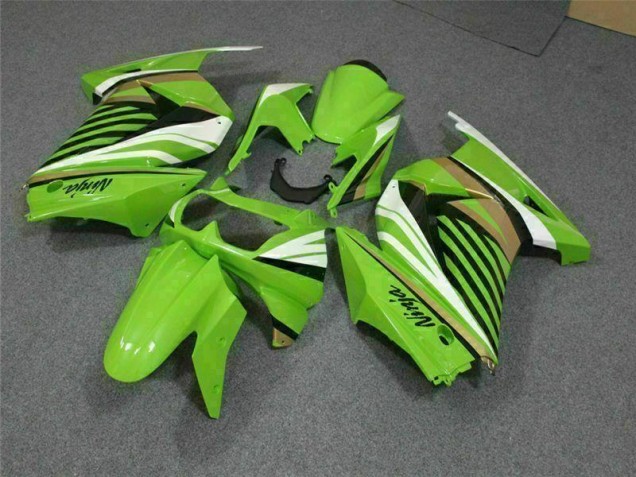Grün Weiß Schwarz Ninja Kawasaki EX250 08-12 Motorrad Verkleidungen