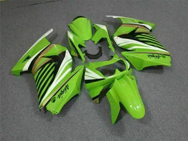 Grün Weiß Schwarz Ninja Kawasaki EX250 08-12 Motorrad Verkleidungen