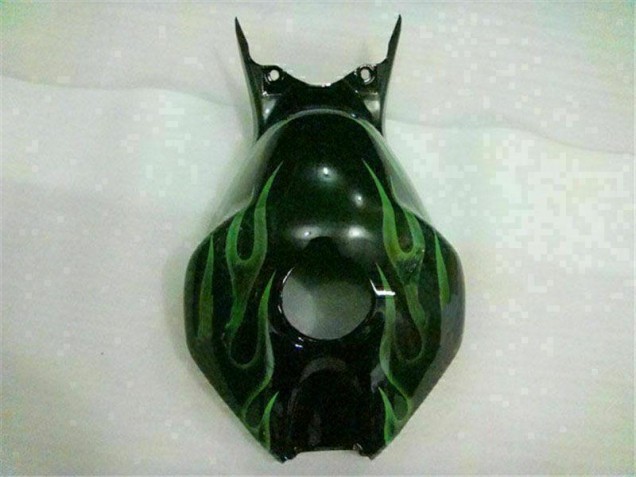 Grüne Flamme Schwarz Honda CBR 1000 RR 06-07 Motorrad Verkleidungen