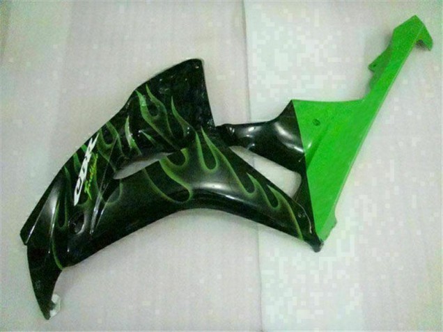 Grüne Flamme Schwarz Honda CBR 1000 RR 06-07 Motorrad Verkleidungen