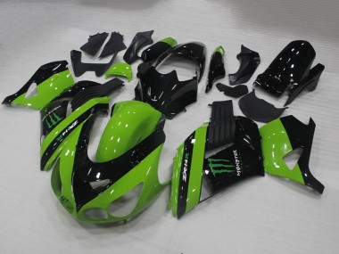 Grünes Monster Kawasaki ZX14R ZZR 1400 06-11 Motorrad Verkleidungen