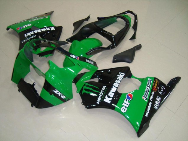 Grünes Monster Kawasaki ZX6R 00-02 Motorrad Verkleidungen Grünes Monster Kawasaki ZX6R 00-02 Motorrad Verkleidungen