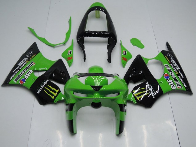 Grünes Monster Kawasaki ZX6R 98-99 Motorrad Verkleidungen Grünes Monster Kawasaki ZX6R 98-99 Motorrad Verkleidungen