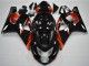 Erschwingliche Suzuki GSXR 600/750 Motorrad Verkleidung 2004-2005 - Glanzendes Schwarz Rot Streifen