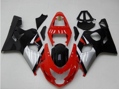 Erschwingliche Suzuki GSXR 600/750 Motorrad Verkleidung 2004-2005 - Rot Silber Schwarz
