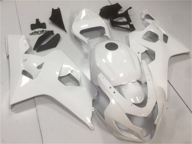Erschwingliche Suzuki GSXR 600/750 Motorrad Verkleidung 2004-2005 - Glanzendes Weiss