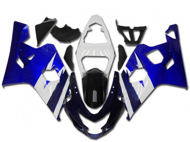 Erschwingliche Suzuki GSXR 600/750 Motorrad Verkleidung Kit 2004-2005 - Weiss Blau Schwarz
