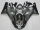 Erschwingliche Suzuki GSXR 600/750 Motorrad Verkleidung 2004-2005 - Grau Schwarz Flamme