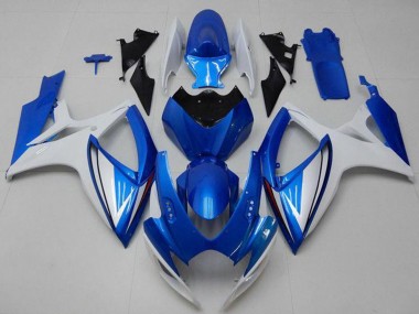 Erschwingliche Suzuki GSXR 600/750 Motorrad Verkleidung 2006-2007 - Weiss Blau