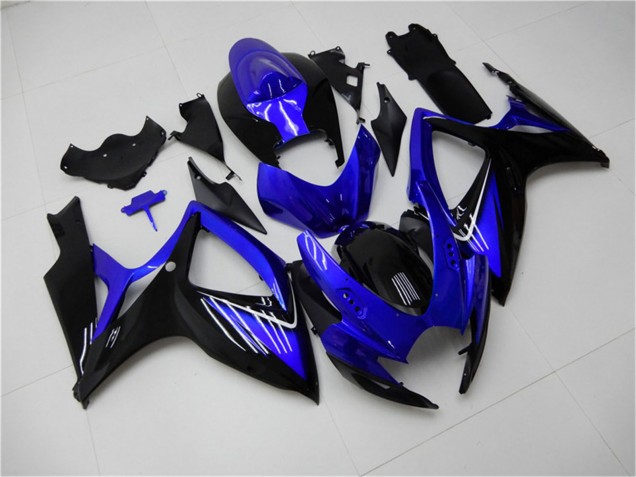 Erschwingliche Suzuki GSXR 600/750 Motorrad Verkleidung 2006-2007 - Blau Glanzendes Schwarz