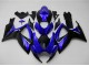Erschwingliche Suzuki GSXR 600/750 Motorrad Verkleidung 2006-2007 - Blau Glanzendes Schwarz