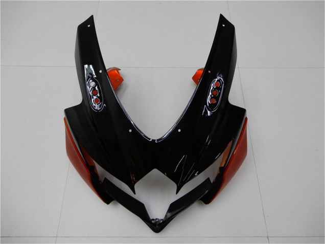 Erschwingliche Suzuki GSXR 600/750 Motorrad Verkleidung 2008-2010 - Orange Grau Glanzendes Schwarz