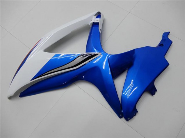 Erschwingliche Suzuki GSXR 600/750 Motorrad Verkleidung 2008-2010 - Weiss Blau