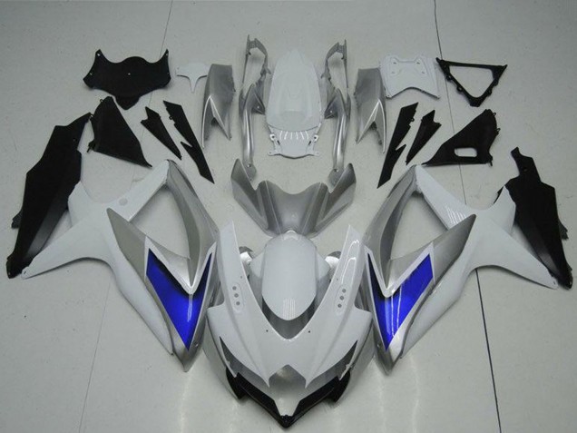 Erschwingliche Suzuki GSXR 600/750 Motorrad Verkleidung 2008-2010 - Silber Weiss Blau Schwarz