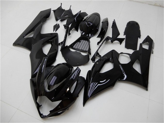 Erschwingliche Suzuki GSXR 1000 Motorrad Verkleidung Kit 2005-2006 - Glanzendes Schwarz
