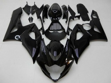 Erschwingliche Suzuki GSXR 1000 Motorrad Verkleidung Kit 2005-2006 - Glanzendes Schwarz