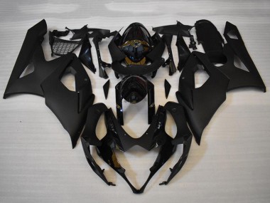 Erschwingliche Suzuki GSXR 1000 Motorrad Verkleidungen Kit 2005-2006 - Glanzendes Schwarz Matt Schwarz