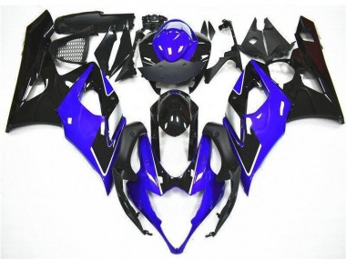 Erschwingliche Suzuki GSXR 1000 Motorrad Verkleidung Kit 2005-2006 - Blau Schwarz