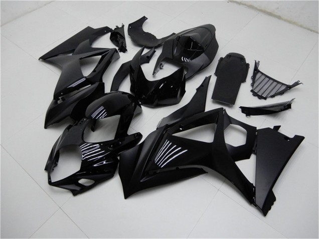 Erschwingliche Suzuki GSXR 1000 Motorrad Verkleidung 2007-2008 - Glanzendes Schwarz Matt Schwarz Kein Aufkleber