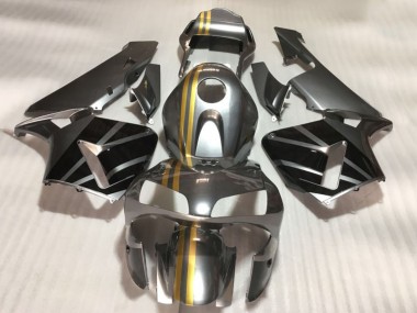 Erschwingliche Honda CBR600RR Motorrad Verkleidung 2003-2004 - Silber Gold Glanzendes Schwarz