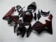 Erschwingliche Honda CBR600RR Motorrad Verkleidung Kit 2005-2006 - Glanzendes Schwarz Rot Flamme
