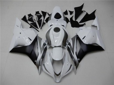 Erschwingliche Honda CBR600RR Motorrad Verkleidung 2009-2012 - Weiss Grau Matt Schwarz
