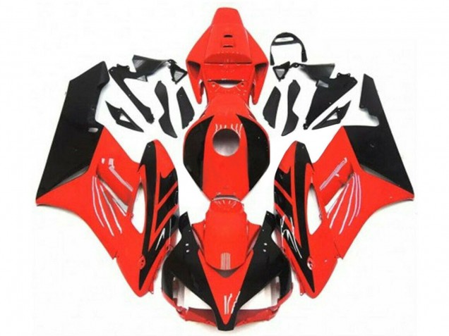 Erschwingliche Honda CBR1000RR Motorrad Verkleidung 2004-2005 - Rot Glanzendes Schwarz
