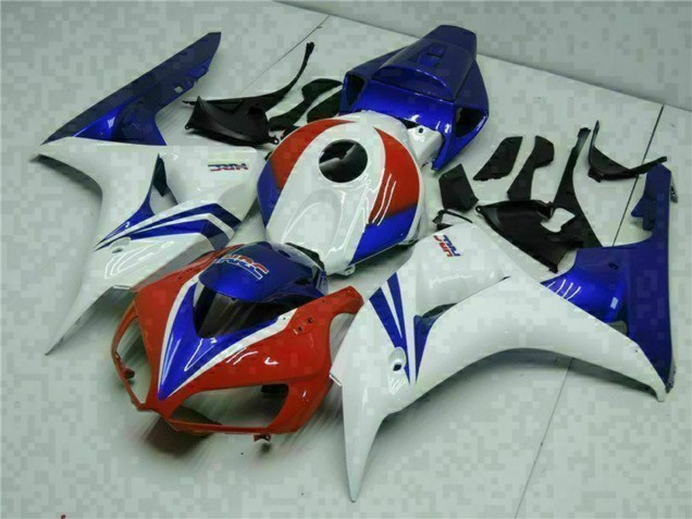 Erschwingliche Honda CBR1000RR Motorrad Verkleidung Kit 2006-2007 - Weiss Rot Blau HRC